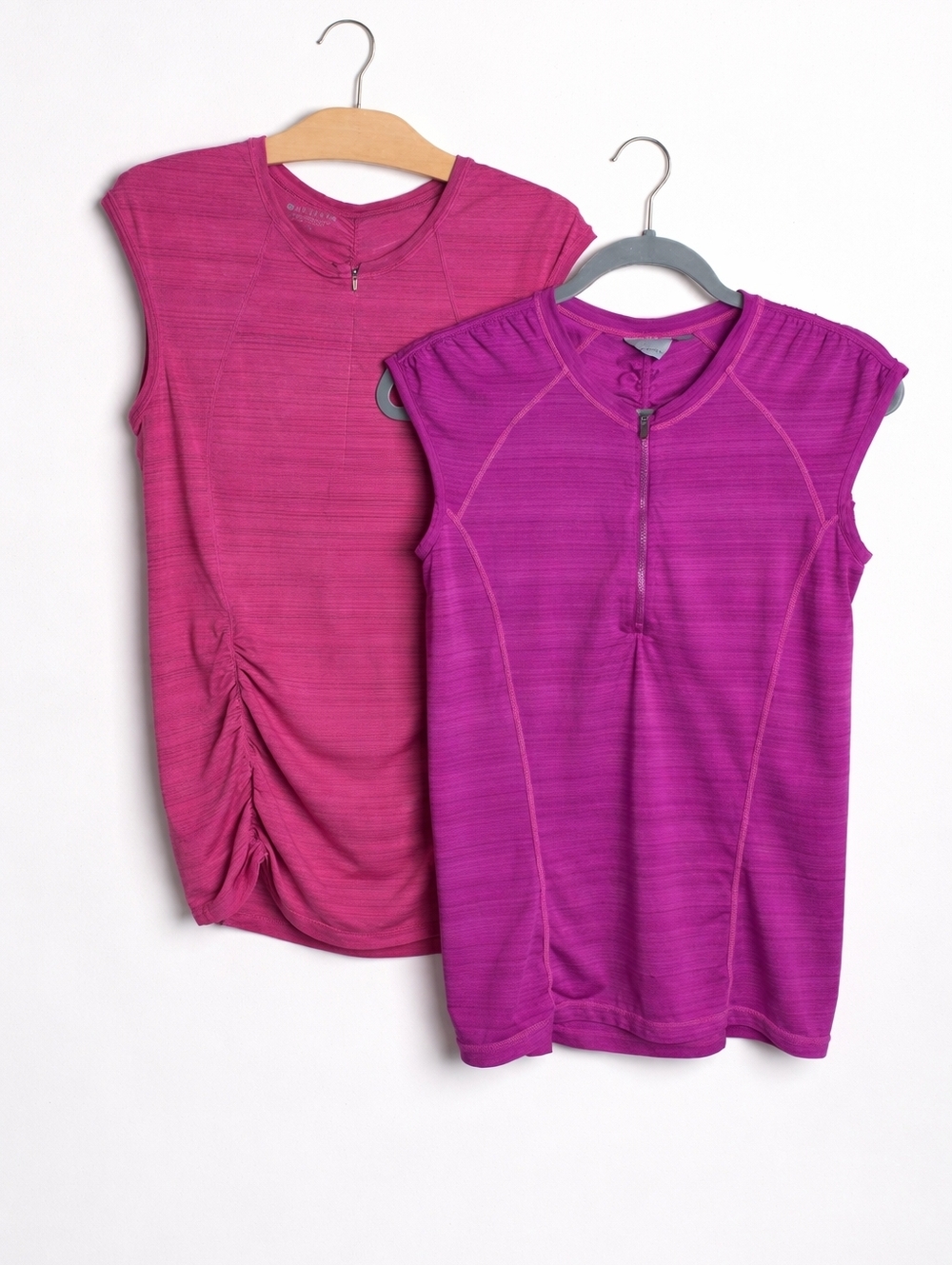 Athleta Lot of 2 Quarter Zip Tanks Purple Pink Size Small